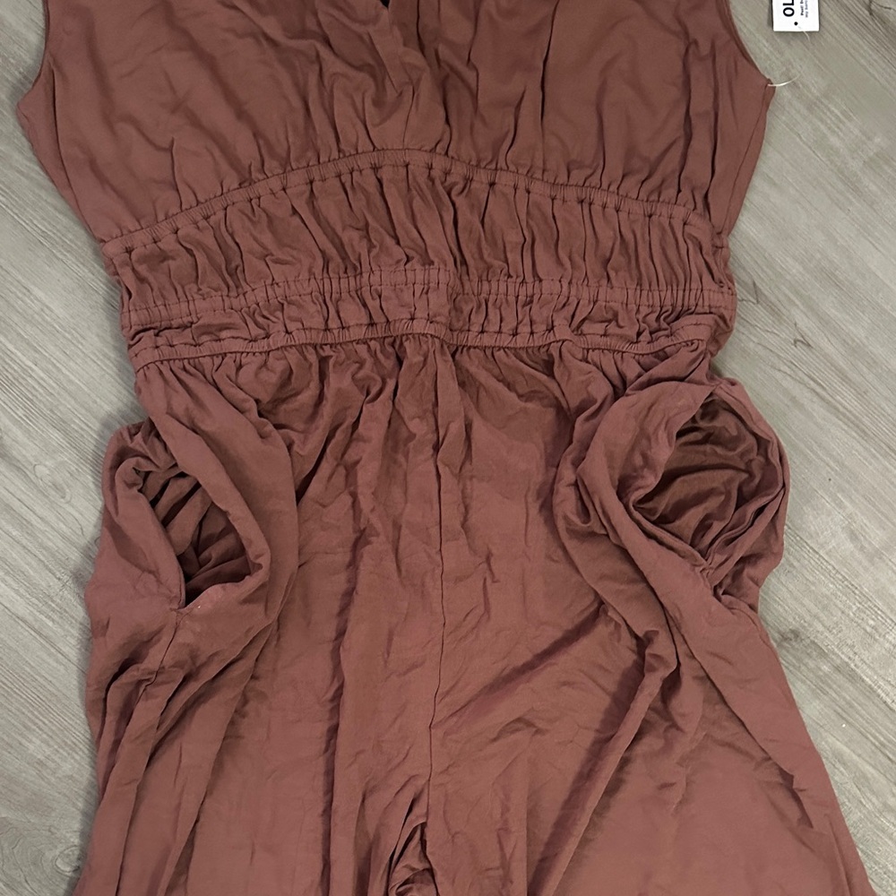 Old Navy Sleeveless Rust Jumpsuit - Picture 5 of 6